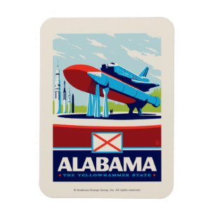 Staatlicher Stolz Alabama Magnet