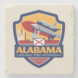 Staatlicher Stolz   Alabama Steinuntersetzer