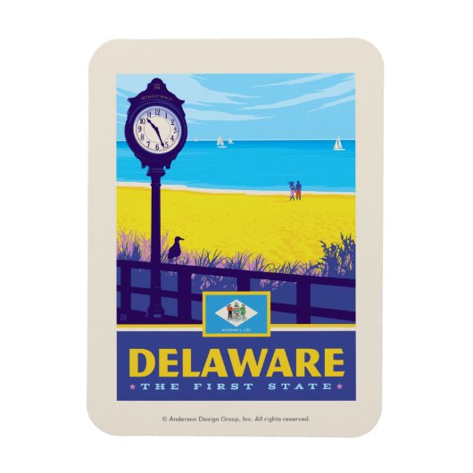 Staatlicher Stolz | Delaware Magnet (Vertikal)