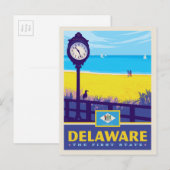 Staatlicher Stolz | Delaware Postkarte (Vorne/Hinten)