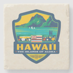 Staatlicher Stolz Hawaii Steinuntersetzer