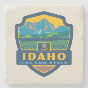 Staatlicher Stolz Idaho Steinuntersetzer