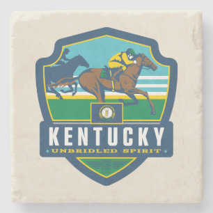 Staatlicher Stolz Kentucky Steinuntersetzer
