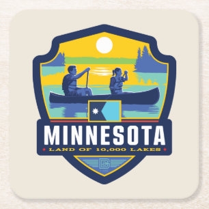Staatlicher Stolz   Minnesota Rechteckiger Pappuntersetzer