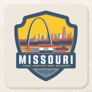 Staatlicher Stolz   Missouri Rechteckiger Pappuntersetzer
