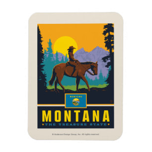 Staatlicher Stolz Montana Magnet