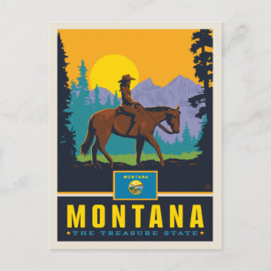 Staatlicher Stolz Montana Postkarte