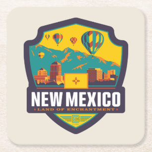 Staatlicher Stolz New Mexico Rechteckiger Pappuntersetzer
