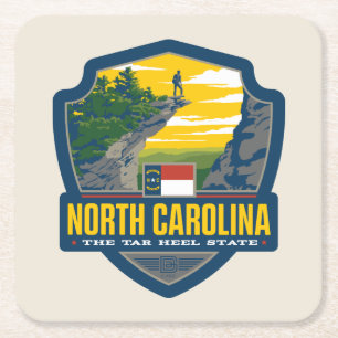 Staatlicher Stolz North Carolina Rechteckiger Pappuntersetzer