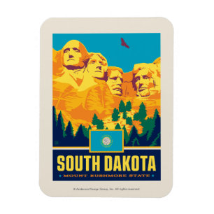 Staatlicher Stolz South Dakota Magnet