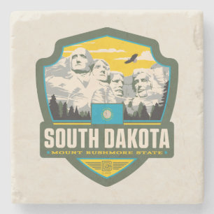Staatlicher Stolz   South Dakota Steinuntersetzer