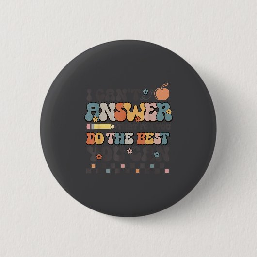 Staatlicher Testtag Motivational Ich Kann Das Nich Button (Vorderseite)