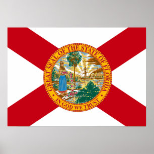 Staats-Flagge von Florida Poster