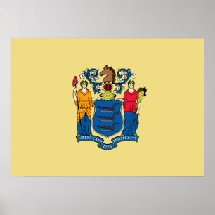 Staats-Flagge von New-Jersey Poster