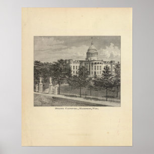 Staats-Hauptstadt, Madison, WIS Poster