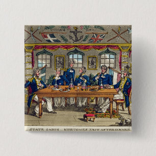 Staats-Kabine, Newcomes Ausgang nach Abendessen, Button