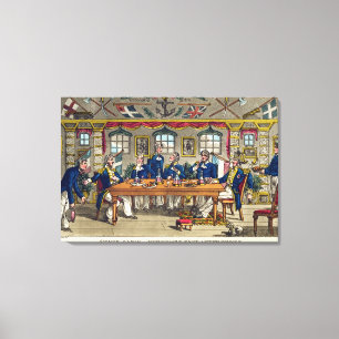 Staats-Kabine, Newcomes Ausgang nach Abendessen, Leinwanddruck