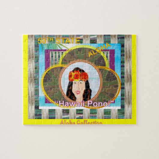 Staats-Lied: ist "Hawaii Ponoi."  ~ Puzzlespiele Puzzle (Horizontal)