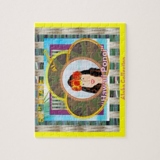 Staats-Lied: ist "Hawaii Ponoi."  ~ Puzzlespiele Puzzle (Vertikal)