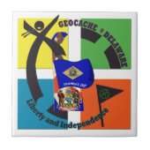 STAATS-MOTTO DELAWARE GEOCACHER FLIESE (Vorderseite)