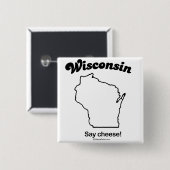 STAATS-MOTTO WISCONSINS "WISCONSIN" T - Shirts und Button (Vorne & Hinten)