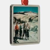 Staats-Park-Damen SkiingWashington Mt. Spokane Ornament Aus Metall (Rechts)