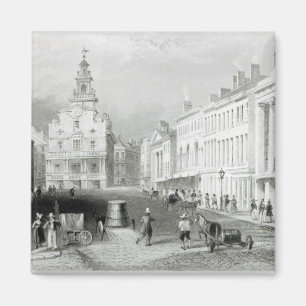 Staats-Straße, Boston, graviert durch S.Lacey Magnet