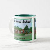 Staats-Straßen-Volksschule-Tasse Zweifarbige Tasse (Vorderseite Links)