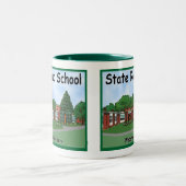 Staats-Straßen-Volksschule-Tasse Zweifarbige Tasse (Mittel)