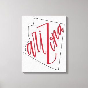 Staats-Typografie-Entwurf Arizonas   Leinwanddruck