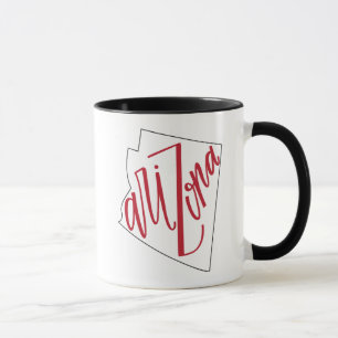Staats-Typografie-Entwurf Arizonas Tasse