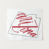 Staats-Typografie-Entwurf Arizonas | Wandteppich (Vorderseite (Horizontal))