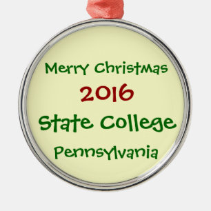STAATS-UNI-PENNSYLVANIA-WEIHNACHTSverzierung 2016 Silbernes Ornament
