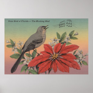 Staats-Vogel von FloridaMocking BirdFlorida Poster