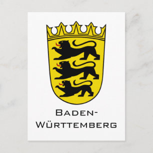 Staats-Wappen von Baden-Württemberg Große Ausführu Postkarte