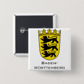 Staats-Wappen von Baden-Württemberg Große Version Button (Vorne & Hinten)