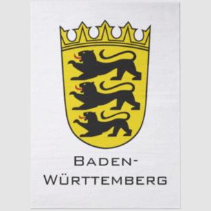 Staats-Wappen von Baden-Württemberg in Kunstform Seidenpapier