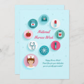 Staatsangehöriger pflegt Wochen-Karte Dankeskarte (Vorne/Hinten)