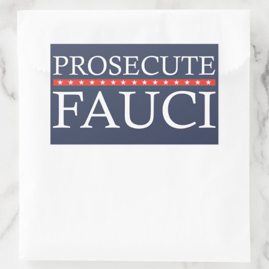 Staatsanwalt Fauci | Anti Fauci Rechteckiger Aufkleber (Tasche)