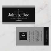 Staatsanwalt Silver Black Banner Visitenkarte (Vorne/Hinten)