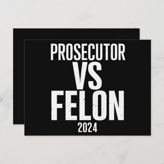 Staatsanwalt Vs Felon 2024 Postkarte (Vorne/Hinten)