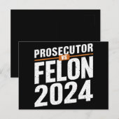 Staatsanwalt Vs Felon 2024 Postkarte (Vorne/Hinten)