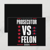Staatsanwalt Vs Felon 2024 Postkarte (Vorne/Hinten)