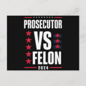 Staatsanwalt Vs Felon 2024 Postkarte (Vorderseite)