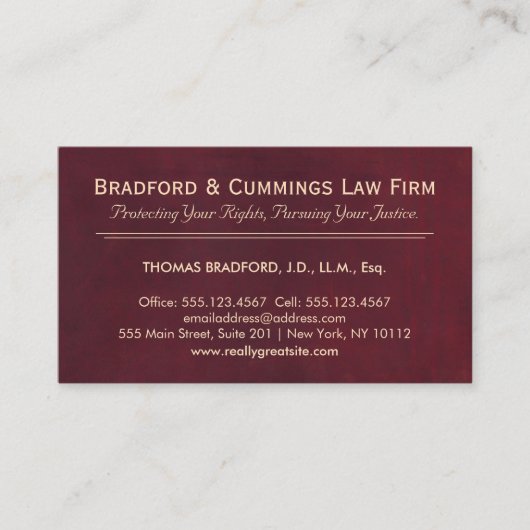 Staatsanwaltschaft Burgund Visitenkarte (Vorderseite)