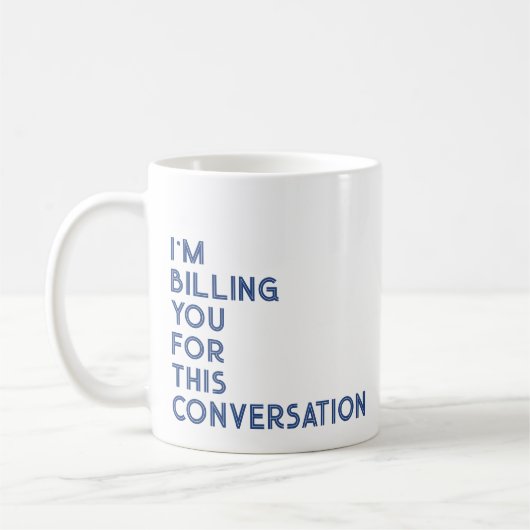 Staatsanwaltschaft Gift Funny Sprichwort blau Kaffeetasse (Links)
