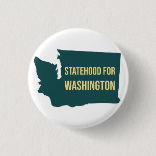 Staatsbürgerschaft für Washington Retro-Minimalist Button