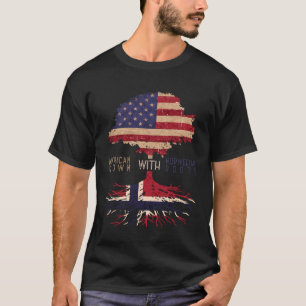 Staatsbürgerschaft USA Norwegischer Nationalstolz T-Shirt