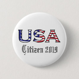 Staatsbürgerschafts-Jahr USA-US Flagge Button