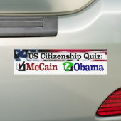 Staatsbürgerschafts-Quiz Autoaufkleber (Auf Auto)